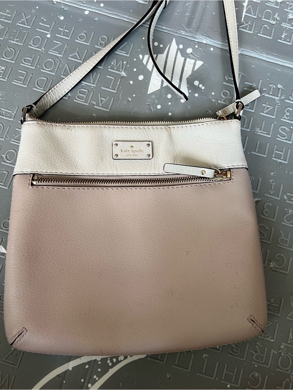 Kate Spade Two-Tone Pink and White Crossbody Bag